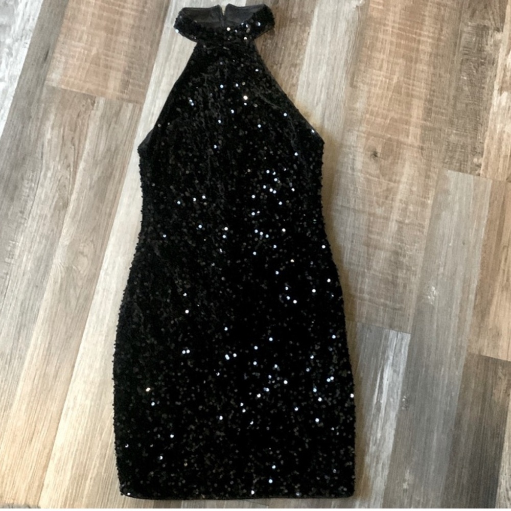 Sparkly black SHEIN cocktail or homecoming dress